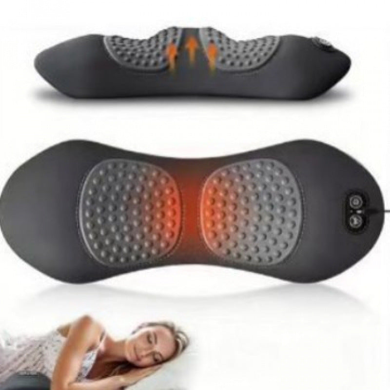 Multifunctional Lumbar Massage Pillow with Heating and Vibration
