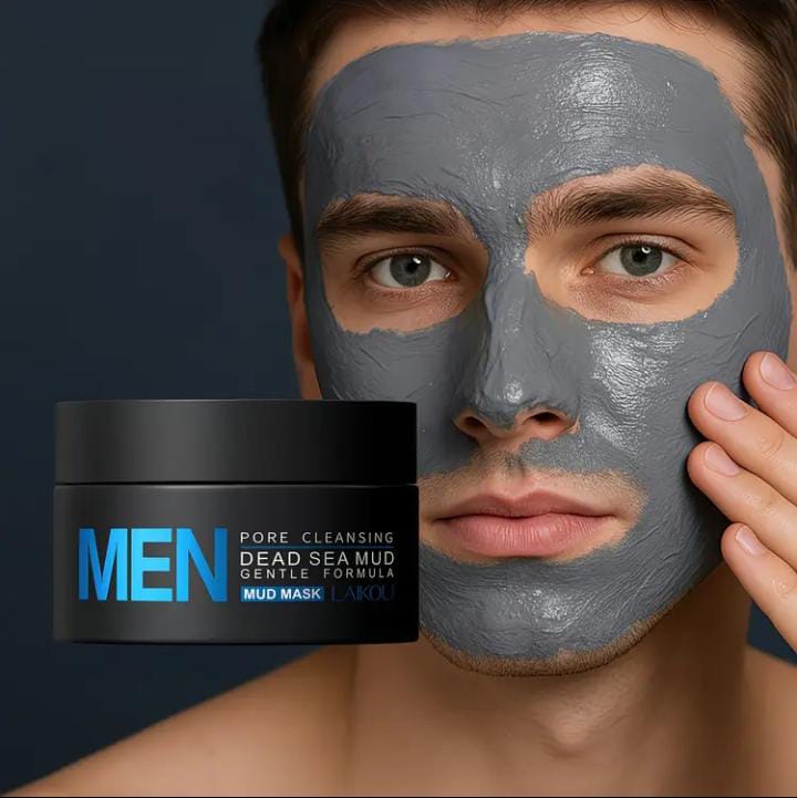 LAIKOU Men Dead Sea Mud Mask | 100g | Shea Butter & Hyaluronic Acid