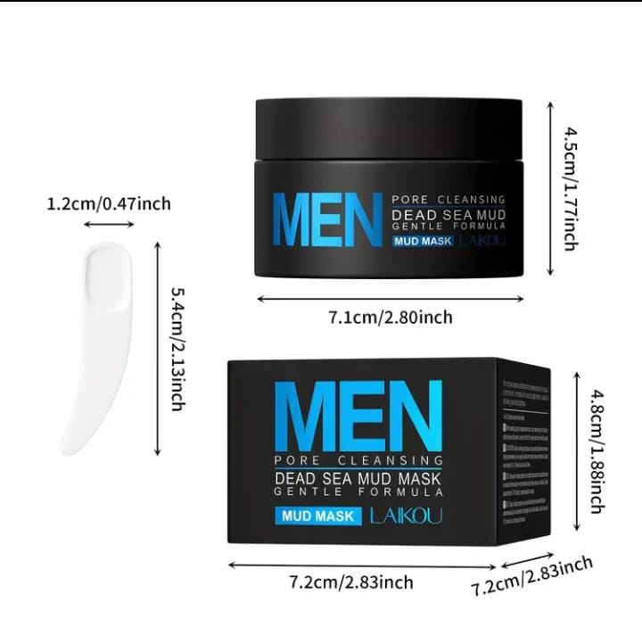 LAIKOU Men Dead Sea Mud Mask | 100g | Shea Butter & Hyaluronic Acid