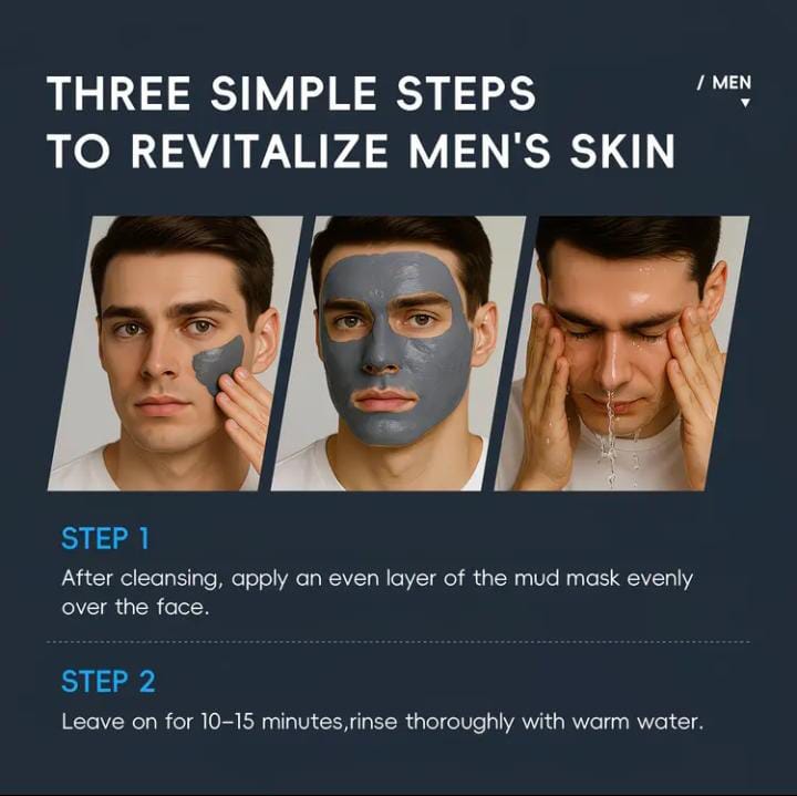 LAIKOU Men Dead Sea Mud Mask | 100g | Shea Butter & Hyaluronic Acid