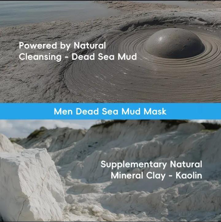 LAIKOU Men Dead Sea Mud Mask | 100g | Shea Butter & Hyaluronic Acid