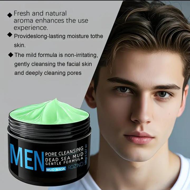 Men's Oil Control Dead Sea Mud Mask | Pore Minimising & Deep Cleanse