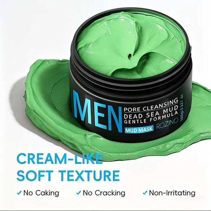 Men's Oil Control Dead Sea Mud Mask | Pore Minimising & Deep Cleanse