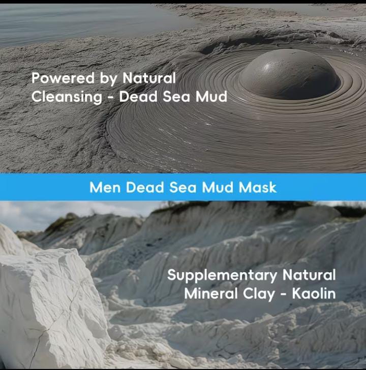 Men's Oil Control Dead Sea Mud Mask | Pore Minimising & Deep Cleanse