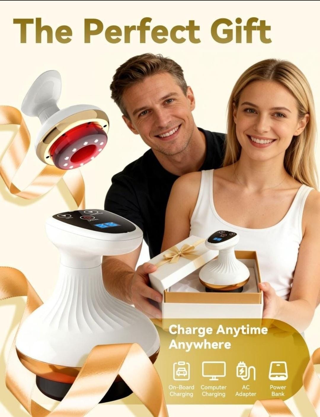 4-in-1 Electric Cellulite Massager – Vacuum, Heat & Roller Body Sculptor