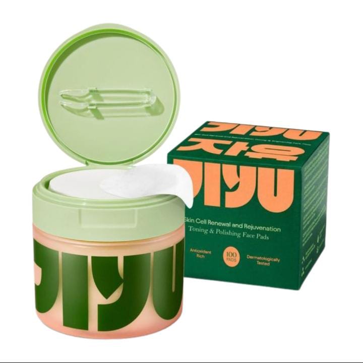 Jiyu Skin Cell Renewal & Rejuvenation Toning Face Pads – 100 Pads