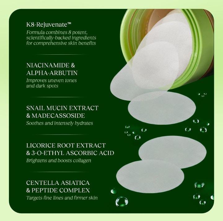 Jiyu Skin Cell Renewal & Rejuvenation Toning Face Pads – 100 Pads