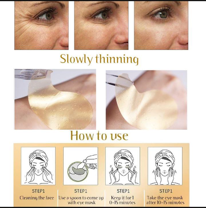 Bright Eyes 24K Gold Collagen Eye Mask – Anti-Aging & Dark Circle Treatment