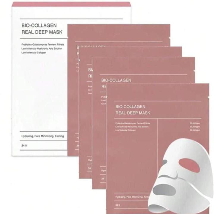 Bio-Collagen Face Mask – Deep Hydration & Radiance Boost (4 Pack)