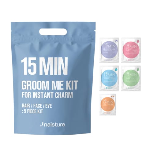 Naisture 15 Min Groom Me Kit – 5-Piece Men's Grooming Mask Set