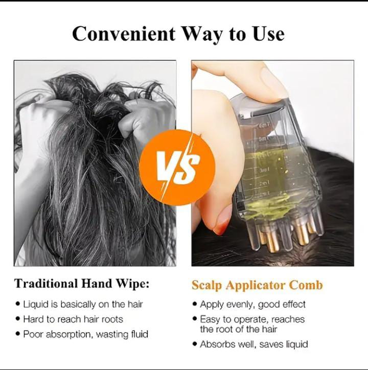 Scalp Applicator & Massage Comb – 2-in-1 Hair Care Tool