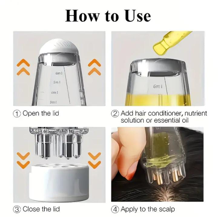 Scalp Applicator & Massage Comb – 2-in-1 Hair Care Tool