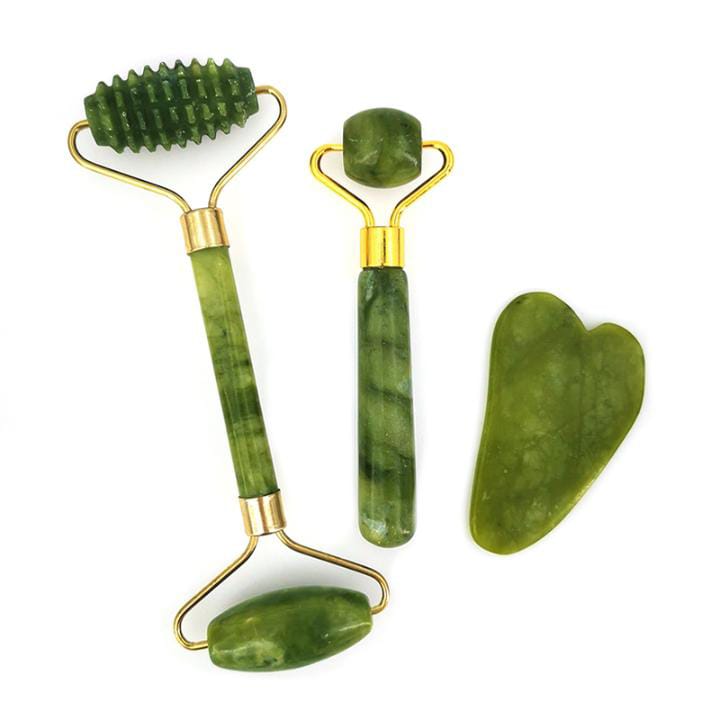 PureFix Rose Quartz Facial Roller & Gua Sha Set
