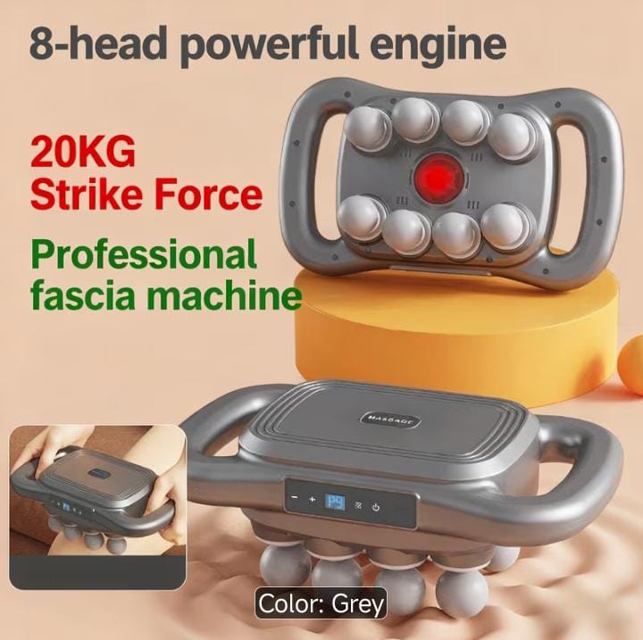 8-Head Deep Tissue Massage Gun | USB Rechargeable