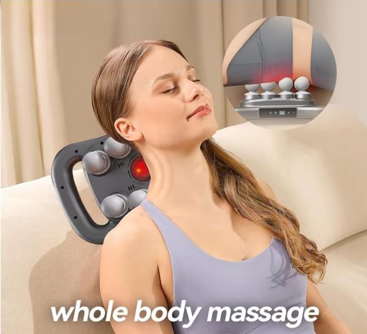 8-Head Deep Tissue Massage Gun | USB Rechargeable