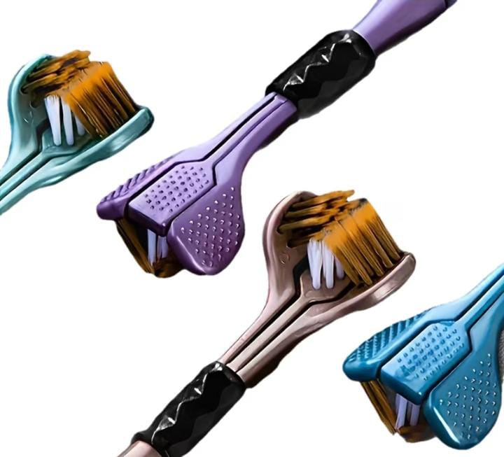 4-Piece Ultra-Soft Three-Sided Toothbrush Set