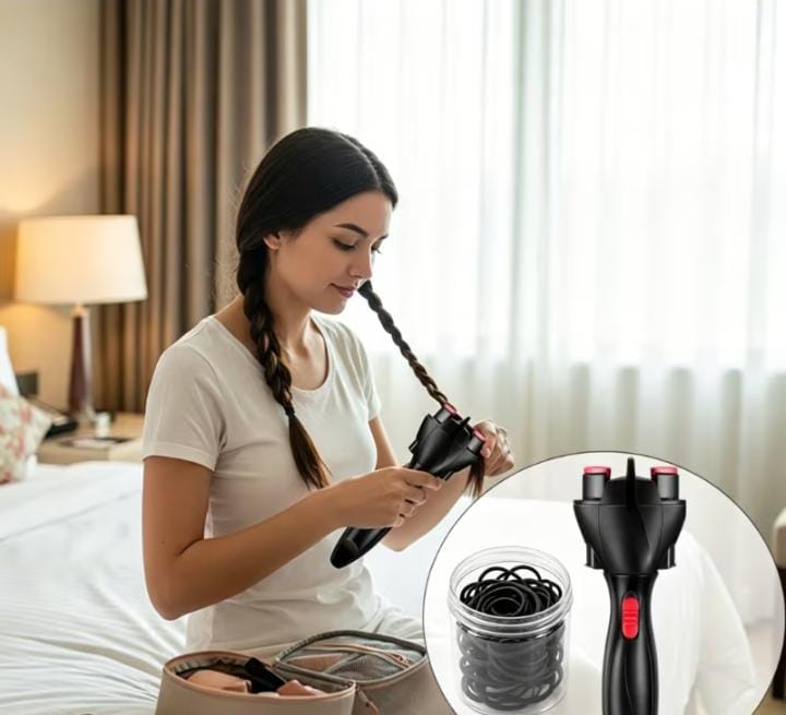 Automatic Hair Braider | Wireless One-Key Twist, Braid & Curl Tool