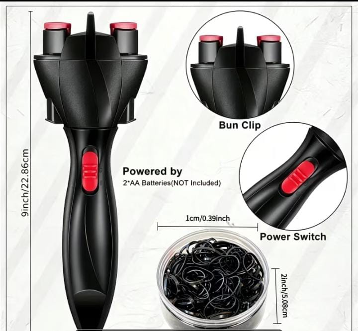 Automatic Hair Braider | Wireless One-Key Twist, Braid & Curl Tool