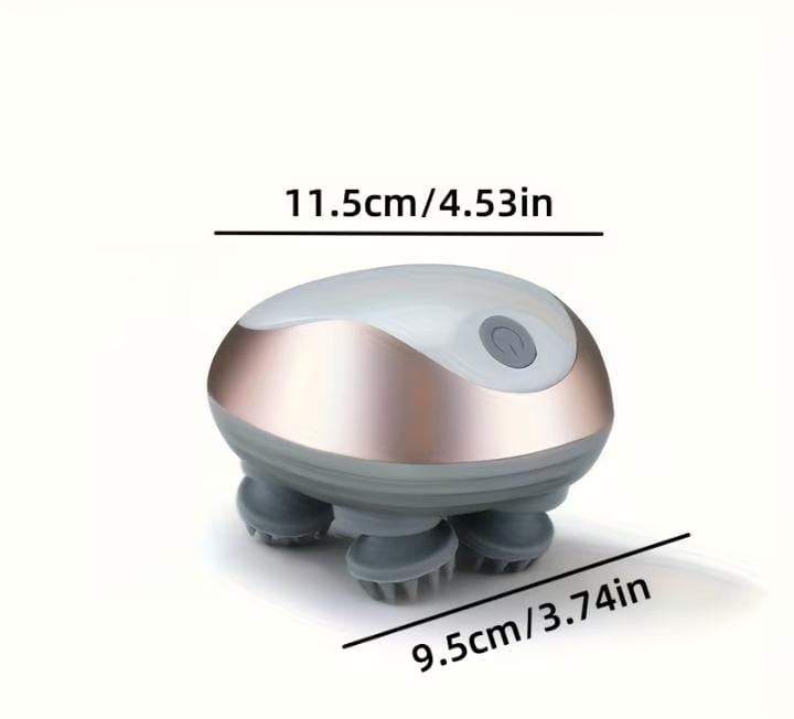 Rechargeable Electric Scalp Massager | 96 Nodes, 7 Massage Heads – For Adults & Pets