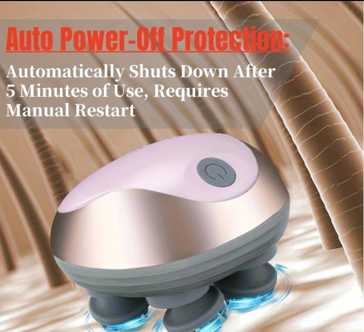 Rechargeable Electric Scalp Massager | 96 Nodes, 7 Massage Heads – For Adults & Pets