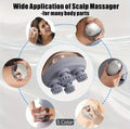 Rechargeable Electric Scalp Massager | 96 Nodes, 7 Massage Heads – For Adults & Pets