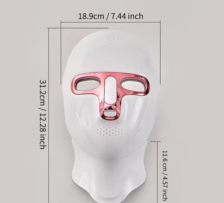 7-Color LED Facial & Neck Beauty Mask | USB Rechargeable Skin Care Device