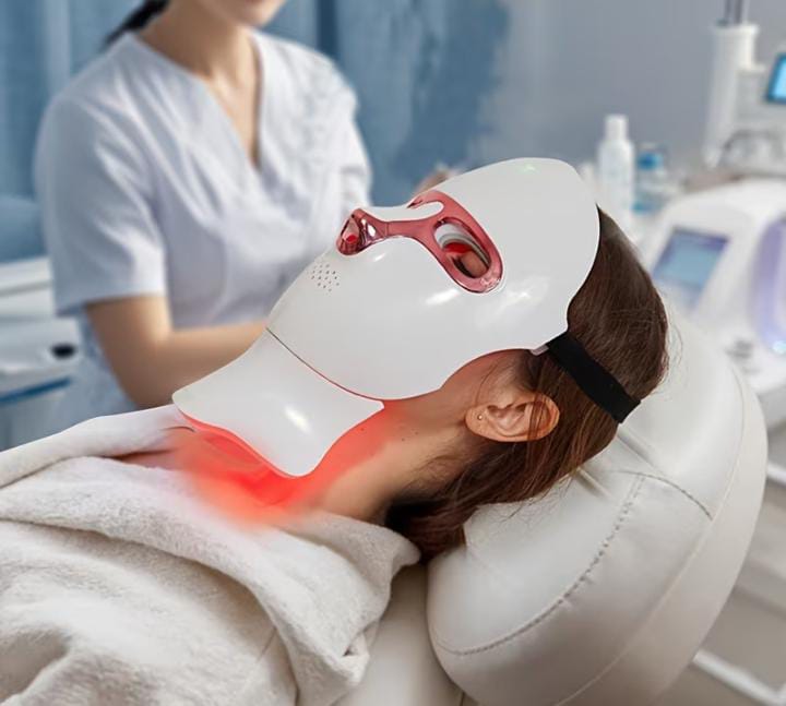7-Color LED Facial & Neck Beauty Mask | USB Rechargeable Skin Care Device