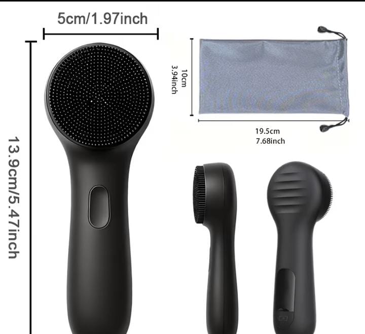 Sonic Silicone Facial Cleansing Brush | USB Rechargeable Deep Pore Cleaner & Exfoliator