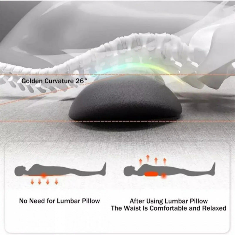 Multifunctional Lumbar Massage Pillow with Heating and Vibration