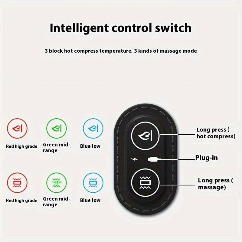 Multifunctional Lumbar Massage Pillow with Heating and Vibration