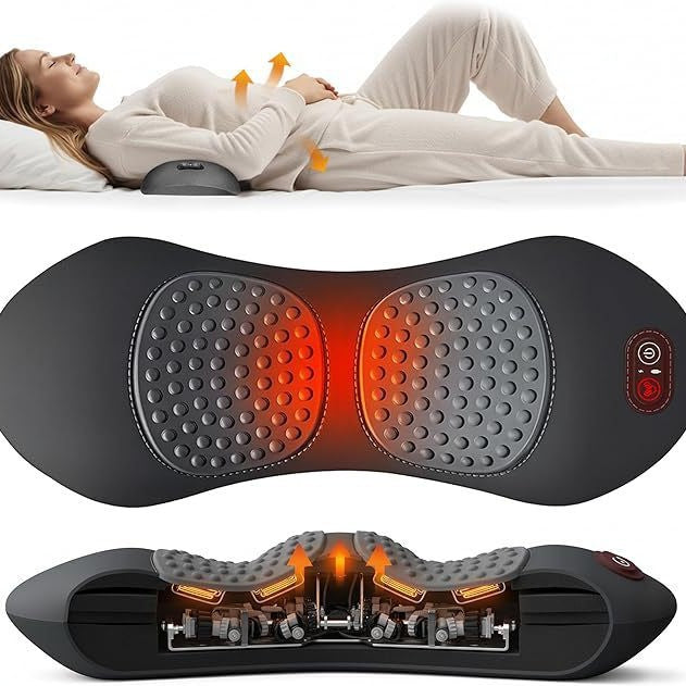 Multifunctional Lumbar Massage Pillow with Heating and Vibration